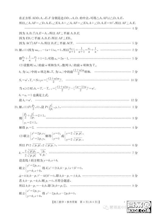 2024届河南金太阳名校联考高三入学摸底考试数学试题答案