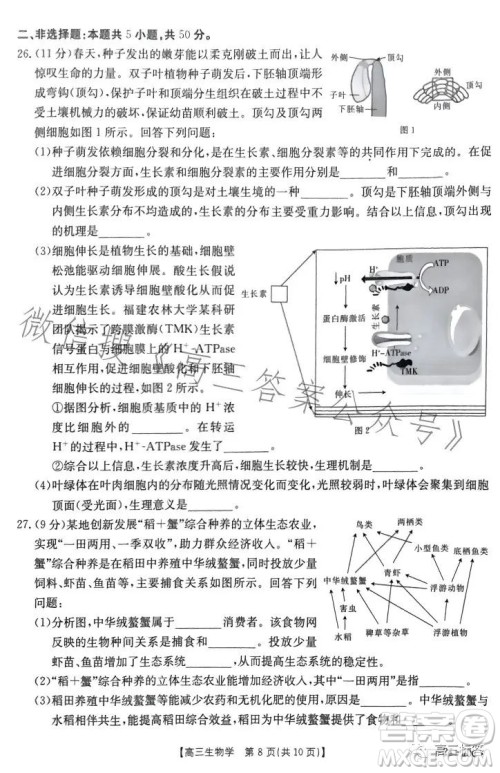 2024届河南省金太阳高三名校联考入学摸底考试生物试卷答案 2024届河南省金太阳高三名校联考入学摸底考试生物试卷答案