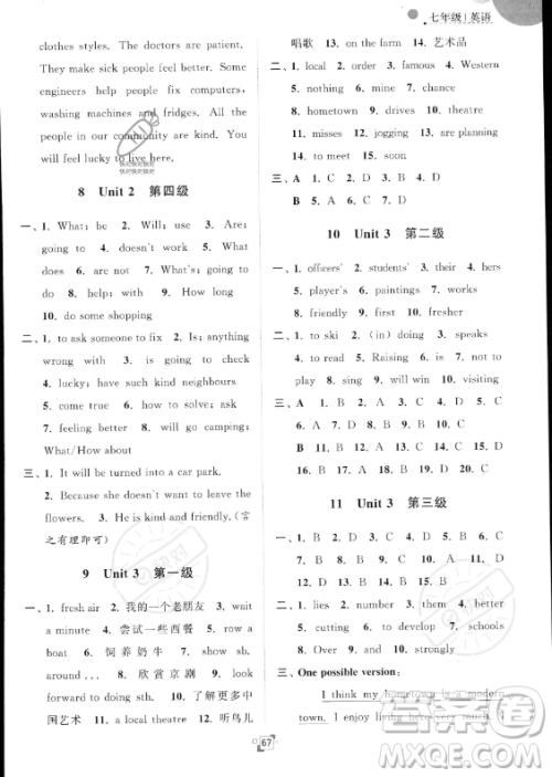 江苏人民出版社2023年暑假提优集训40天七年级英语译林版答案 江苏人民出版社2023年暑假提优集训40天七年级英语译林版答案