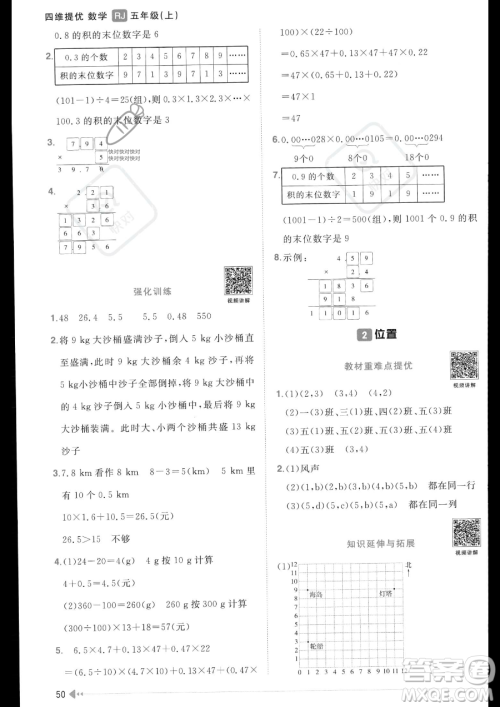 江西教育出版社2023阳光同学课时优化作业五年级上册数学人教版答案 江西教育出版社2023阳光同学课时优化作业五年级上册数学人教版答案
