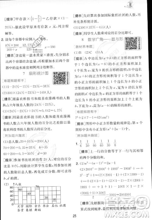 江苏人民出版社2023实验班提优训练六年级上册数学人教版答案 江苏人民出版社2023实验班提优训练六年级上册数学人教版答案