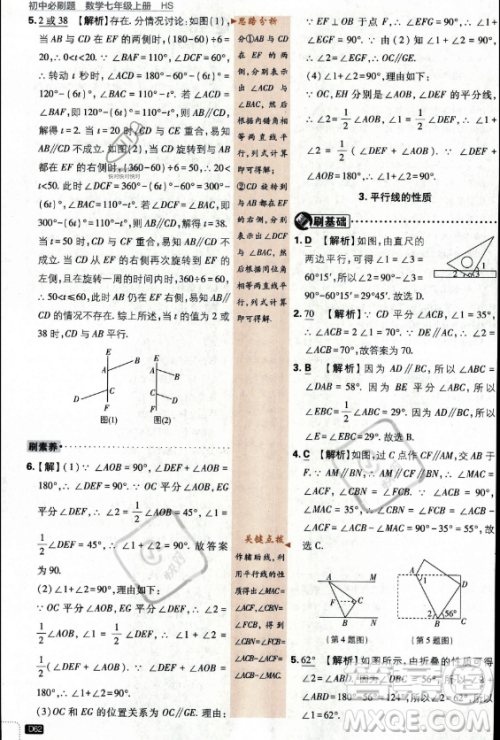 开明出版社2024届初中必刷题七年级上册数学华师版答案