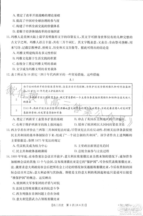 2024届高三金太阳8月联考24-03C历史试卷答案