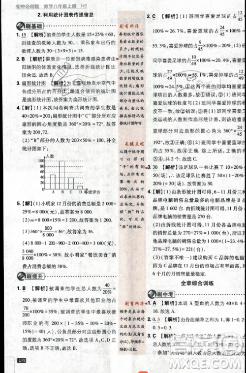 开明出版社2024届初中必刷题八年级上册数学华师版答案