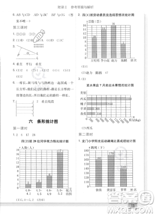龙门书局2023年秋季黄冈小状元作业本四年级上册数学西师版答案