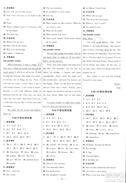 延边大学出版社2023年秋季细解巧练八年级上册英语人教版答案 延边大学出版社2023年秋季细解巧练八年级上册英语人教版答案
