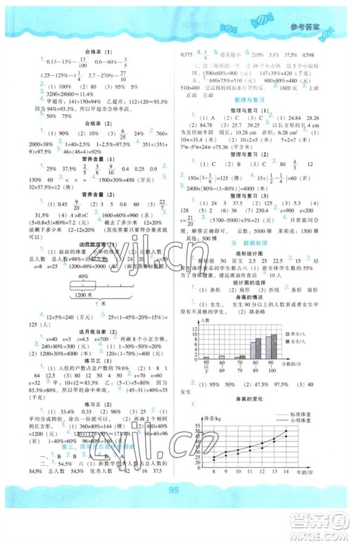 辽海出版社2023年秋新课程能力培养六年级数学上册北师大版参考答案