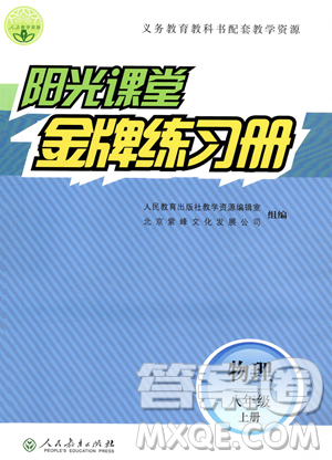 人民教育出版社2023年秋阳光课堂金牌练习册八年级上册物理人教版答案