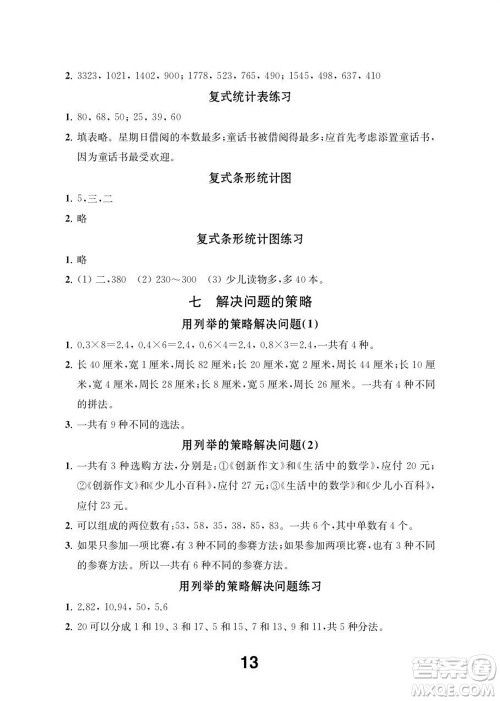 江苏凤凰教育出版社2023年秋季小学数学补充习题五年级上册苏教版参考答案 江苏凤凰教育出版社2023年秋季小学数学补充习题五年级上册苏教版参考答案