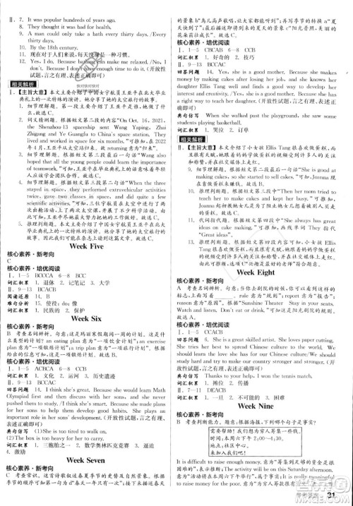 阳光出版社2023年秋季全品作业本八年级英语上册人教版山西专版答案 阳光出版社2023年秋季全品作业本八年级英语上册人教版山西专版答案