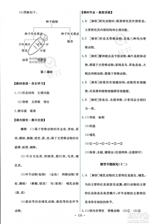 人民教育出版社2023年秋能力培养与测试八年级生物上册人教版答案 人民教育出版社2023年秋能力培养与测试八年级生物上册人教版答案