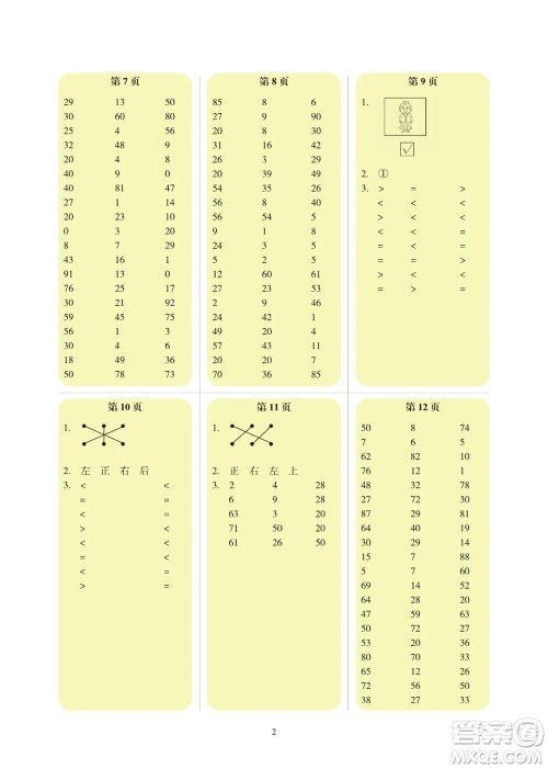 科学普及出版社2023年秋帮你学数学口算练习册三年级上册北师大版参考答案