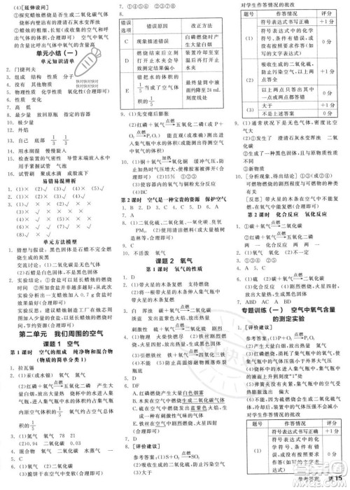 延边教育出版社2023年秋全品作业本九年级化学上册人教版河北专版答案 延边教育出版社2023年秋全品作业本九年级化学上册人教版河北专版答案