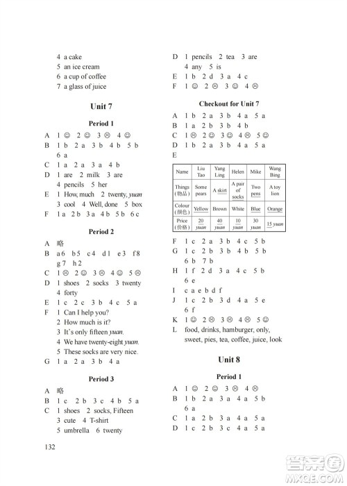 译林出版社2023年秋课课练小学英语四年级上册第3版参考答案 译林出版社2023年秋课课练小学英语四年级上册第3版参考答案