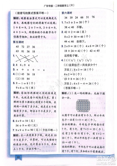 龙门书局2023年秋黄冈小状元作业本二年级数学上册人教版广东专版参考答案 龙门书局2023年秋黄冈小状元作业本二年级数学上册人教版广东专版参考答案
