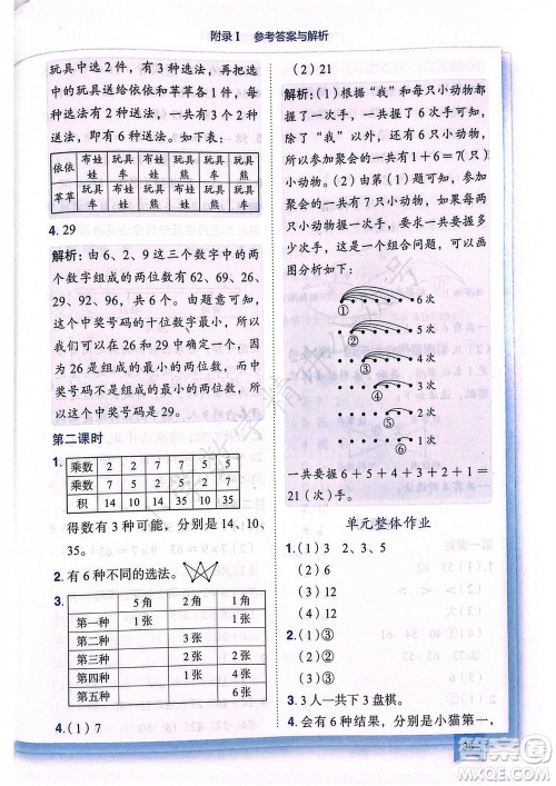 龙门书局2023年秋黄冈小状元作业本二年级数学上册人教版广东专版参考答案 龙门书局2023年秋黄冈小状元作业本二年级数学上册人教版广东专版参考答案