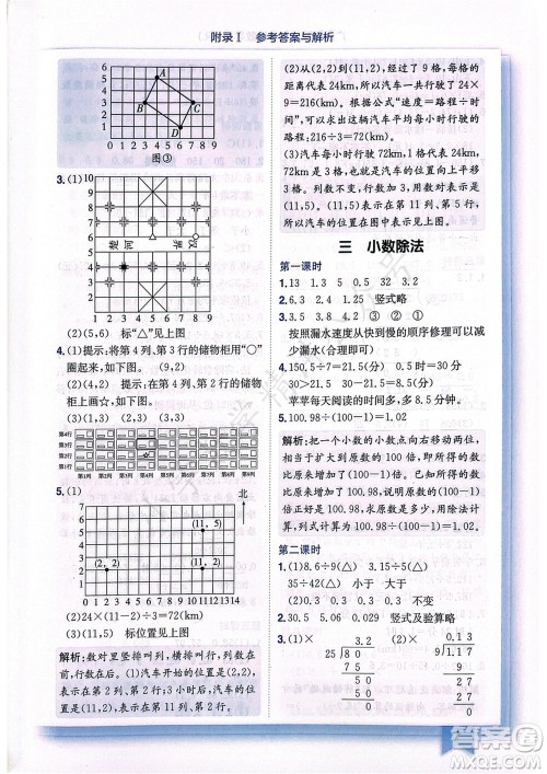 龙门书局2023年秋黄冈小状元作业本五年级数学上册人教版广东专版参考答案 龙门书局2023年秋黄冈小状元作业本五年级数学上册人教版广东专版参考答案