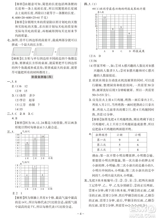 2023年秋学习方法报小学数学四年级上册阶段自测卷人教版参考答案