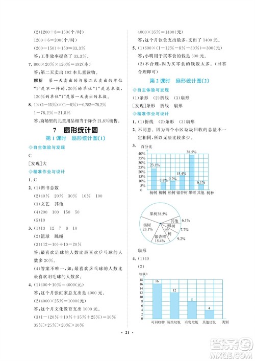 海南出版社2023年秋新课程学习指导六年级数学上册人教版参考答案 海南出版社2023年秋新课程学习指导六年级数学上册人教版参考答案
