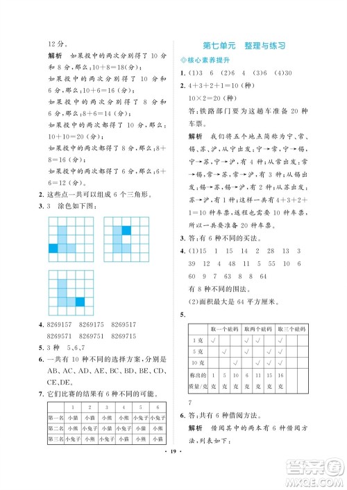 海南出版社2023年秋新课程学习指导五年级数学上册苏教版参考答案 海南出版社2023年秋新课程学习指导五年级数学上册苏教版参考答案