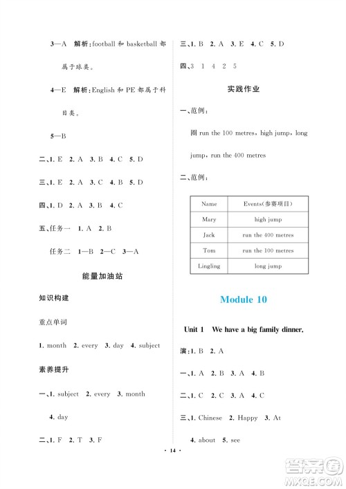 海南出版社2023年秋新课程学习指导四年级英语上册外版研参考答案 海南出版社2023年秋新课程学习指导四年级英语上册外版研参考答案