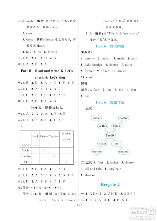 海南出版社2023年秋新课程学习指导四年级英语上册人教版参考答案