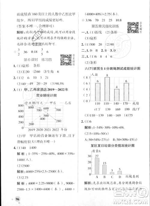 辽宁教育出版社2023年秋PASS小学学霸作业本六年级数学上册北师大版答案