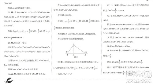 学习方法报2023-2024学年八年级数学上册北师大广东版①-③期小报参考答案