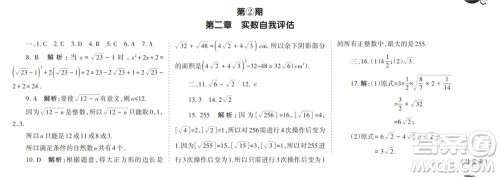 学习方法报2023-2024学年八年级数学上册北师大广东版①-③期小报参考答案