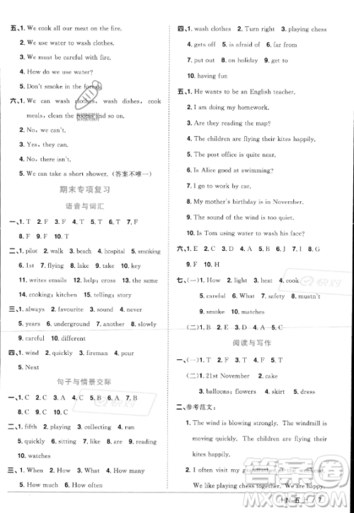 江西教育出版社2023年秋阳光同学课时优化作业五年级英语上册沪教牛津版版答案 江西教育出版社2023年秋阳光同学课时优化作业五年级英语上册沪教牛津版版答案