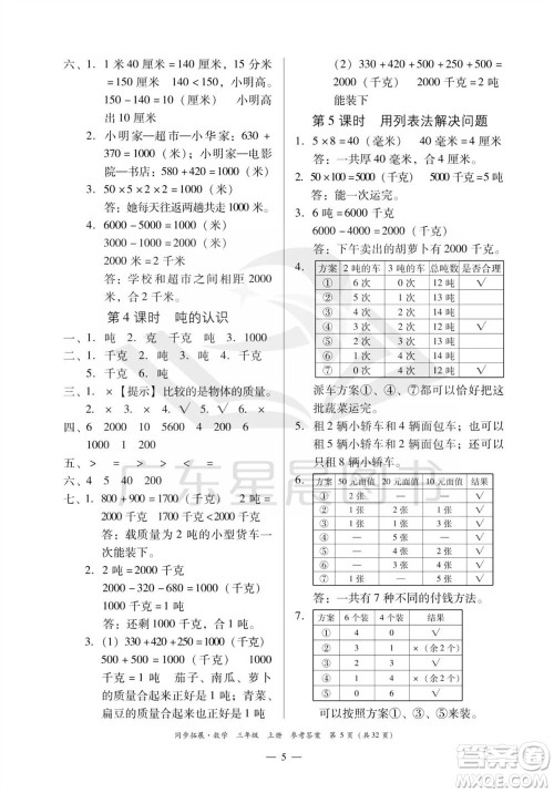 华南理工大学出版社2023年秋同步拓展三年级数学上册人教版参考答案 华南理工大学出版社2023年秋同步拓展三年级数学上册人教版参考答案