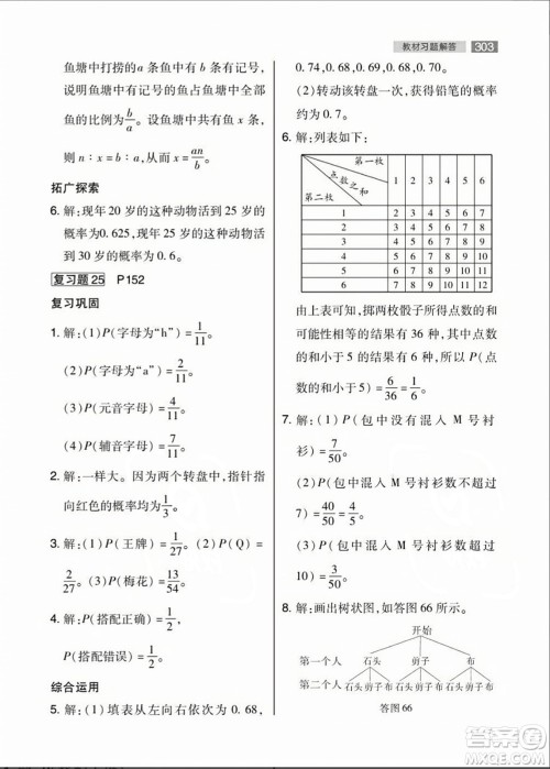 人民教育出版社2023年秋课本教材九年级数学上册人教版答案