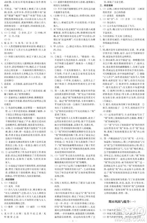 2023年秋时代学习报自主学习与探究七年级语文上册第4期参考答案 2023年秋时代学习报自主学习与探究七年级语文上册第4期参考答案