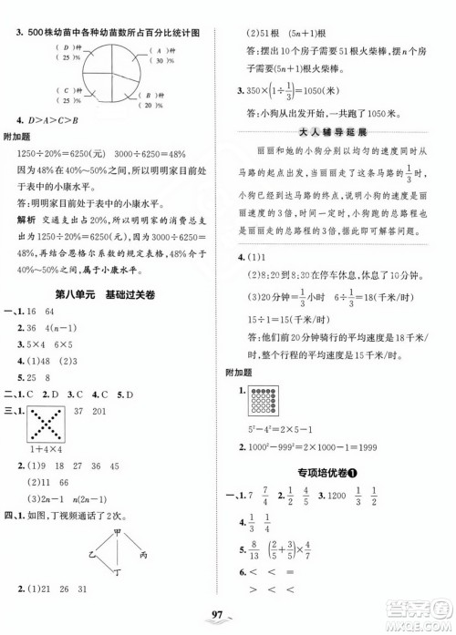 江西人民出版社2023年秋王朝霞培优100分六年级数学上册人教版答案