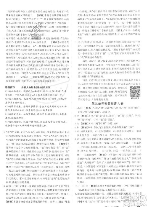 新疆青少年出版社2024年秋海淀单元测试AB卷八年级语文上册人教版答案 新疆青少年出版社2024年秋海淀单元测试AB卷八年级语文上册人教版答案