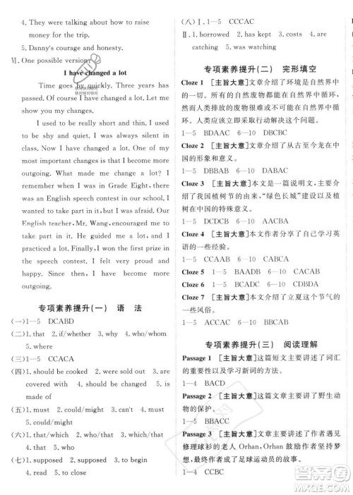 新疆青少年出版社2024年秋海淀单元测试AB卷九年级英语全一册人教版答案