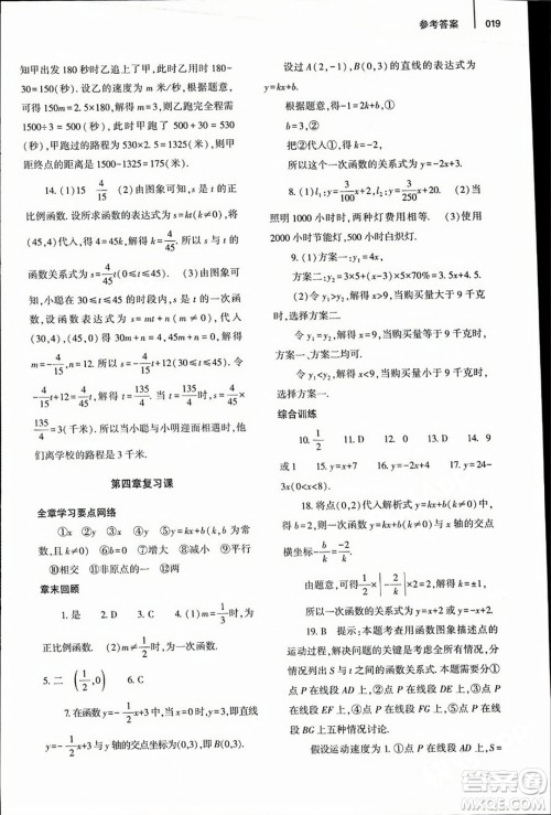 大象出版社2023年秋基础训练八年级数学上册北师大版答案