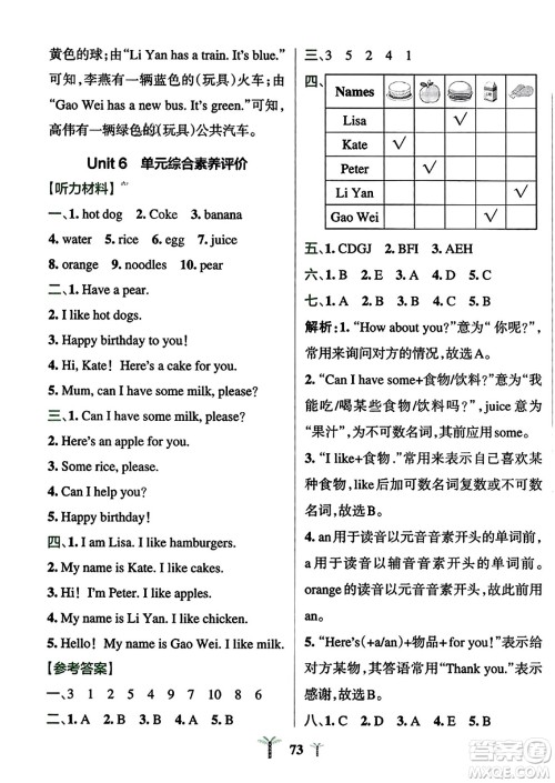 陕西师范大学出版总社2023年秋PASS小学学霸冲A卷三年级英语上册人教精通版答案 陕西师范大学出版总社2023年秋PASS小学学霸冲A卷三年级英语上册人教精通版答案