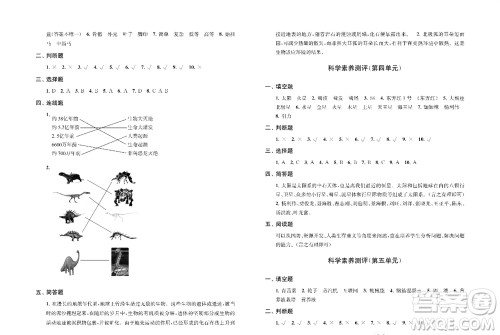 江苏凤凰教育出版社2023年小学科学实验册六年级上册苏教版双色版参考答案 江苏凤凰教育出版社2023年小学科学实验册六年级上册苏教版双色版参考答案