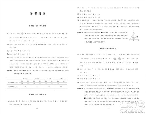 江苏凤凰教育出版社2023年秋小学数学练习自测卷五年级上册苏教版参考答案 江苏凤凰教育出版社2023年秋小学数学练习自测卷五年级上册苏教版参考答案