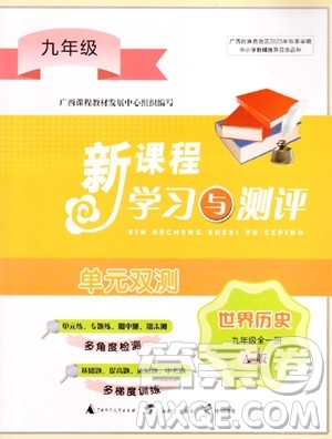 广西师范大学出版社2023年秋新课程学习与测评单元双测九年级世界历史全一册人教版A版答案 广西师范大学出版社2023年秋新课程学习与测评单元双测九年级世界历史全一册人教版A版答案