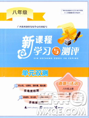 广西师范大学出版社2023年秋新课程学习与测评单元双测八年级道德与法治上册人教版A版答案