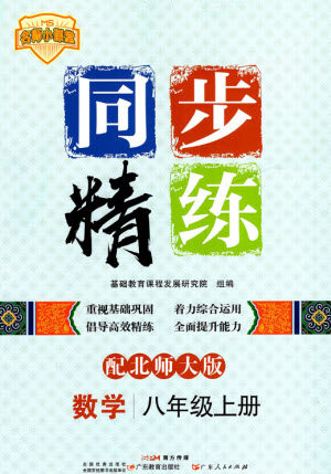 广东教育出版社2023年秋同步精练八年级数学上册北师大版参考答案