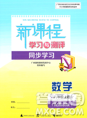 广西教育出版社2023年秋新课程学习与测评同步学习八年级数学上册湘教版答案