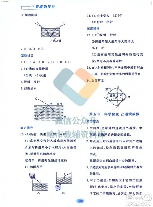 黑龙江教育出版社2023年秋资源与评价八年级物理上册教科版参考答案