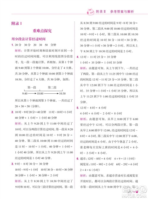 龙门书局2023年秋黄冈小状元练重点培优同步作业三年级数学上册人教版参考答案