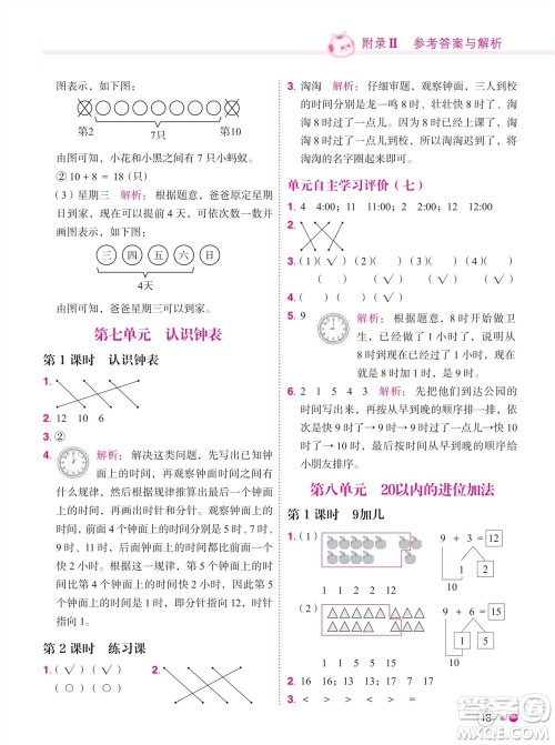 龙门书局2023年秋黄冈小状元练重点培优同步作业一年级数学上册人教版参考答案 龙门书局2023年秋黄冈小状元练重点培优同步作业一年级数学上册人教版参考答案