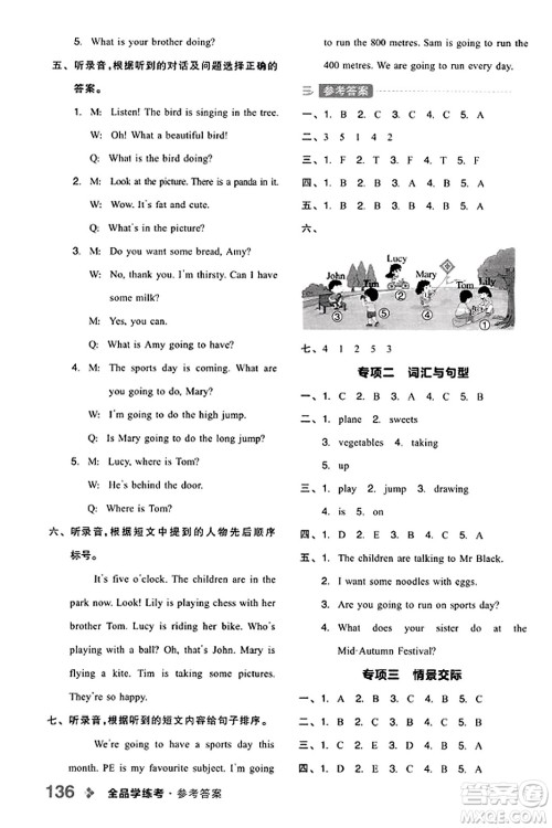 开明出版社2023年秋全品学练考四年级英语上册外研版三起点答案