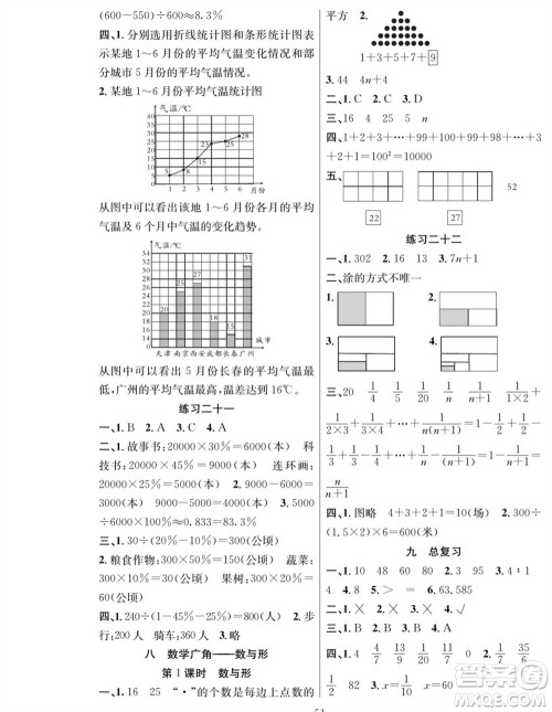 团结出版社2023年秋课堂制胜课时作业六年级数学上册人教版参考答案