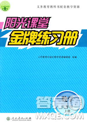 人民教育出版社2023年秋阳光课堂金牌练习册九年级数学上册人教版答案​
